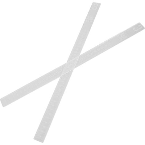 2-teiliges Set mit Teigdickenmesslinealen und Teignivellierstäben-40.00X2.50X0.30CM (1/3)