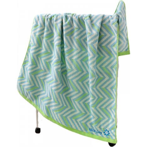 Lot de 2 serviettes de douche légères et ultra-absorbantes en coton, multicolores, 70 cm x 140 cm (1/5)