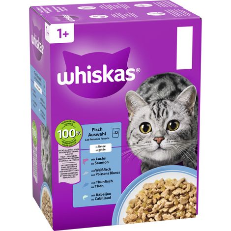 Whiskas Multipack 1+ Fisch in Gelee 12 x 85 g