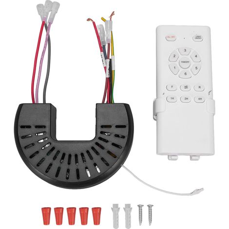 Kit de télécommande de lumière de ventilateur de plafond à fréquence Variable cc, récepteur universel à 6 vitesses et fer à cheval (1/5)