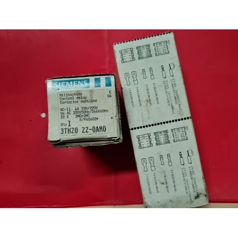 3 x Siemens 3TH20 22-0AM0 Contactor 4A 230V