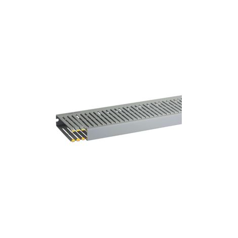 T1-EN 25x100 G Canaletta con coestruso morbido modulo 10 feritoia 4, Grigio