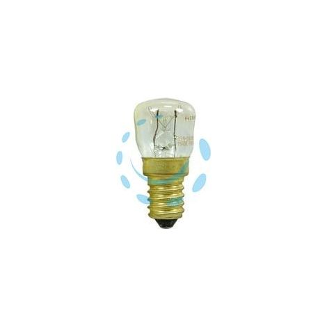 LAMPADA ALOGENA A PERA PER FORNO 300° - 15w - E14 - 2700°K calda - 100 lm - chiara