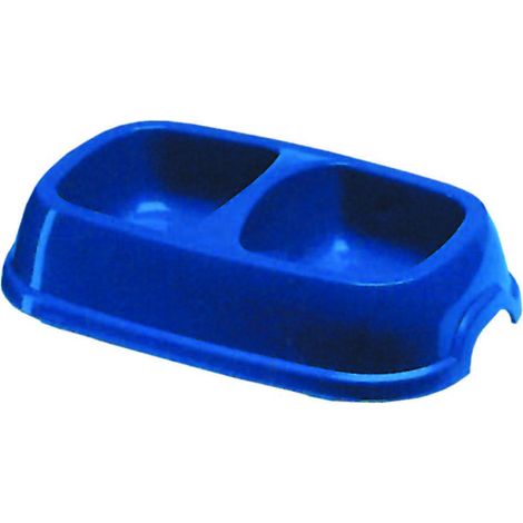 Ciotola 2 vasche per animali domestici - Ø cm.26,5x15x5,6h. - lt.0,7 - 6 pz