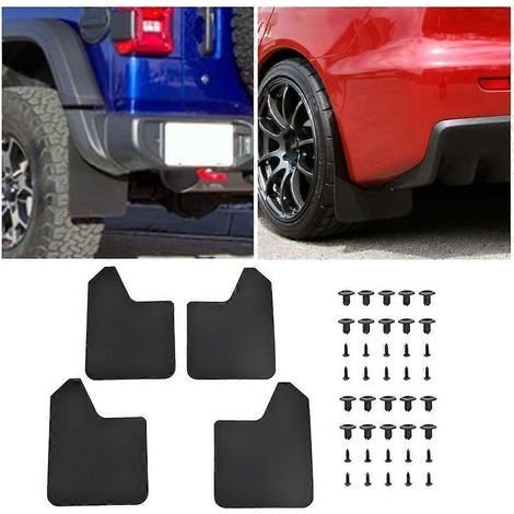 Lot de 4 bavettes de protection universelles résistantes aux intempéries pour les trajets urbains en voiture (1/4)
