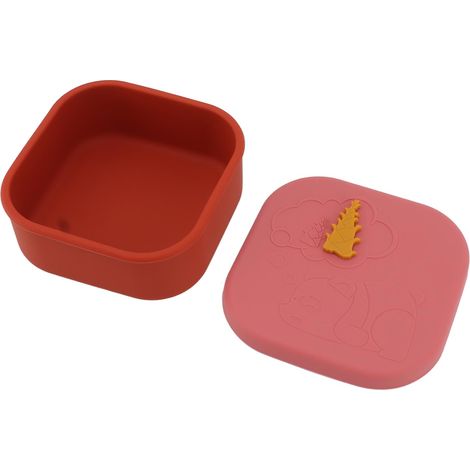 Boîte à lunch en silicone rose, résistante aux odeurs, pour réfrigérateur et autres activités de plein air. (1/5)