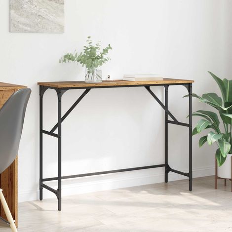 vidaXL Tavolo consolle Legno vecchio 100 x 32 x 75 cm