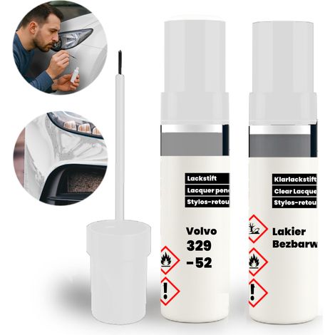 Kit de pintura de retoque Volvo 329-52 para pequeños arañazos y desconchones, color plata. (1/5)
