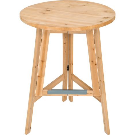 Mange debout table haute en bois rond pliable 79 x 110 cm marron