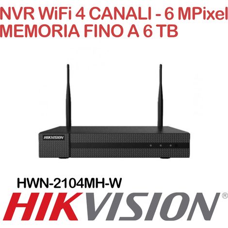 HIKVISION NVR 4CH 4.0 MEGAPIXEL WIFI HWN-2104MH-W (1/2)