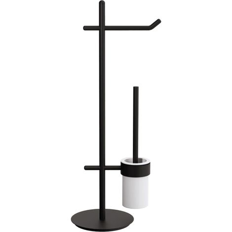 Lineabeta - Piantana portarotolo e portascopino Stela nero