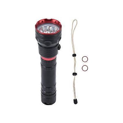 Lampe de plongée 5000 lm, à intensité variable en continu, portable, étanche, en alliage d'aluminium, idéale pour la pêche et la chasse. (1/5)