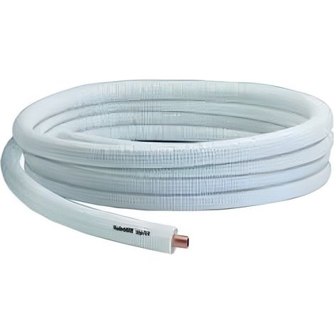 Tubo cobre Aislado Aire Acondicionado Rollo 25 Metros  Medidas  Accesorios Fontanería: 1/4''