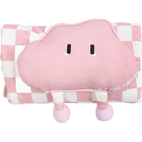 Couverture chauffante multifonctionnelle portable rose avec poche chauffante pour les mains, alimentée par USB (1/5)