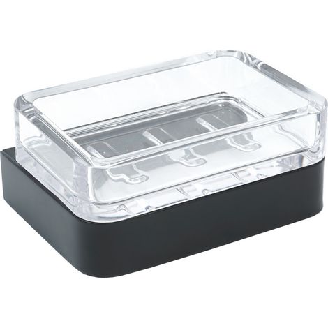Porta Sapone Nero Biadesivo Linea Mod. 25 (1/2)