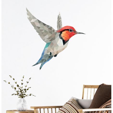 Sticker origami colibri 30 x 30 cm (1/5)