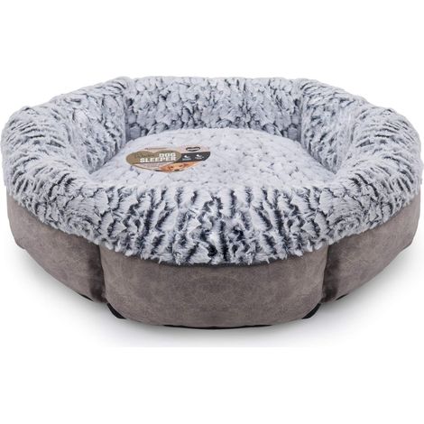 Panier pour Chien en Peluche doublé Polaire Taille S 47 x 47 cm (1/5)