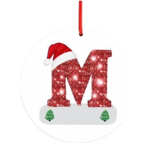 Pendentif Noel Bois Personnalisable 7,9 cm x 7,9 cm Arbre Noel Decoration Maison Fete Familiale 1 Piece