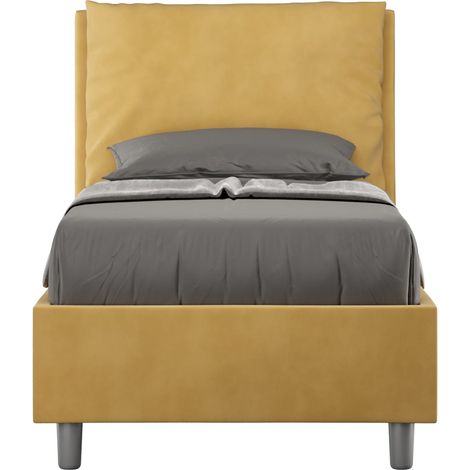 Letto Singolo 90x210 cm Senza Rete Antea Ocra (1/4)