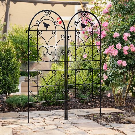 Support pour plantes grimpantes en acier thermolaqué avec motif (1/5)