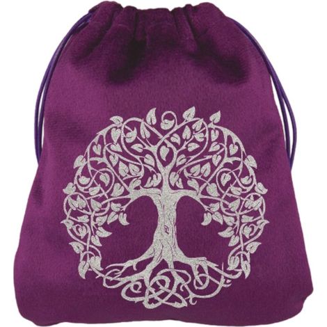 Sac de rangement Arbre de Vie en velours - Violet