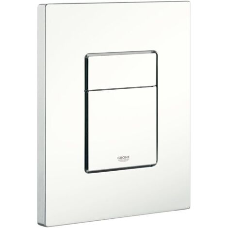 Plaque de commande WC Grohe Skate Cosmopolitan – Finition blanche – Dimensions 156x197mm – Système de chasse d'eau à double pression - 38732SH0 (1/4)