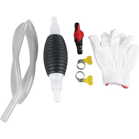 Pompe d'aspiration manuelle pour réservoir de carburant/diesel avec tuyau de 1 m pour l'extraction d'huile et le nettoyage des pneus. (1/5)
