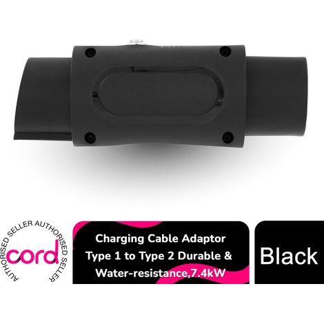 Cord EV Charging Cable Adaptor Type 1 to Type 2 Durable & Water-resistant, 7.4kw (1/5)