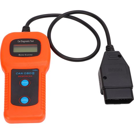 OBD2-Kfz-Diagnosegerät U480, universeller Motorcodeleser mit LCD-Bildschirm für 10–12 V Gleichstrom (1/5)