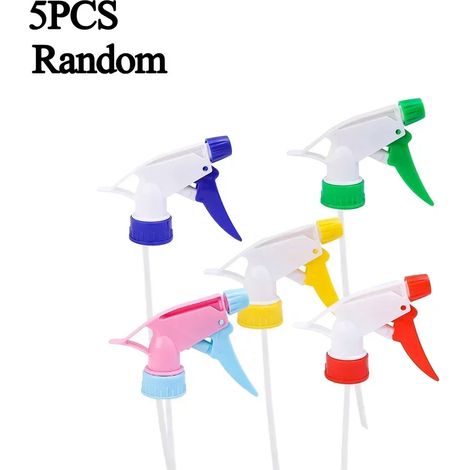 (Lot de 5 pièces aléatoires) Pulvérisateur à gâchette pour bouteille, embout universel pour arrosoir, bouton-poussoir, arrosage de jardin et de plantes (1/5)