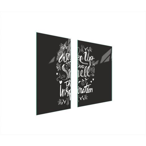 PANNEAU DE PROTECTION EN VERRE 75x52 NOIR (1/5)