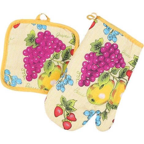 Gant de Four Anti Chaleur Gant de Cuisine Manique pour Le Four Contre la Chaleur, Lot De 2 Gants De Four (1/5)