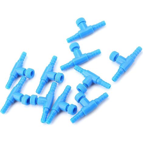 Lot de 10 vannes de contrôle à 3 voies pour pompe à air d'aquarium en plastique (1/3)