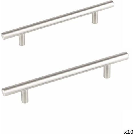Complete set of 10 kitchen cabinet handles, 160 mm center-to-center distance, stainless steel kitchen cabinet handles, cupboard handles, kitchen door handles, kitchen furniture handles (1/5)