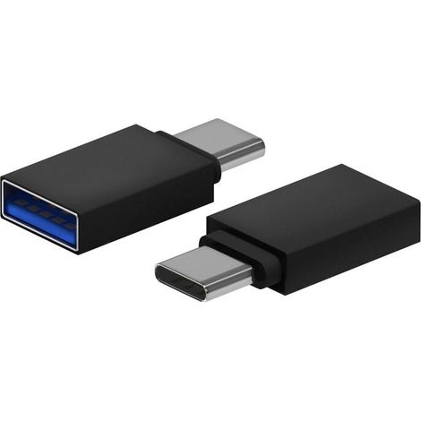 Adaptador USB Aisens A108-0717/ USB Hembra - USB Tipo-C Macho/ Negro (1/3)
