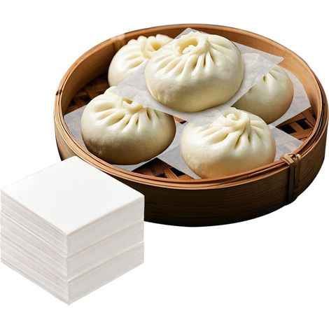 Lot de 1 500 feuilles de papier sulfurisé carré en bambou anti-adhésif pour four, friteuse à air, pain, biscuits, gâteau - Petit format - 7 cm (1/5)
