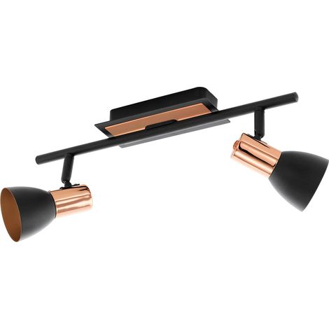 LED Plafonnier, lampe de plafond 2 flammes, spot en métal (1/5)