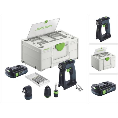 Festool CXS 18-Basic-Set trapano avvitatore a batteria 18 V 40 Nm brushless + 1x batteria ricaricabile 3,0 Ah + systainer - senza caricatore (1/5)