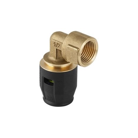 GEBERIT Pushfit Gomito 90° Femmina Ottone Ø20X1/2"F - 651.271.00.1 (1/2)