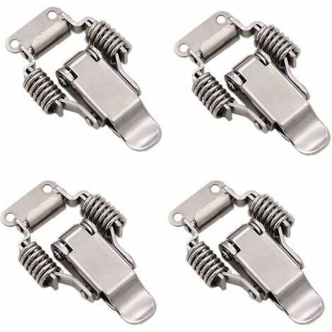 QORVA-4 pièces de loquet de serrage en acier inoxydable,loquet de Boîte de verrouillage à levier,outil à main à dégagement rapide,porte en métal à forte capacité de charge pour Boîte,tiroir,armoire (2