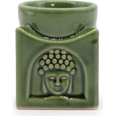 Brûleur Bouddha Carré - Jade Foncé- Vendu par 1 (1/3)