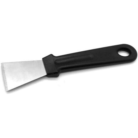BUNTHAUS 2er-Pack multifunktionaler Küchen-Reinigungsspatel, Edelstahl-Schaber für hartnäckigen Schmutz, Kühlschrank-Gefrierschrank-Entfroster, Eiskratzer, Badezimmer-Lücken-Reinigungswerkzeug (schwar (1/3)