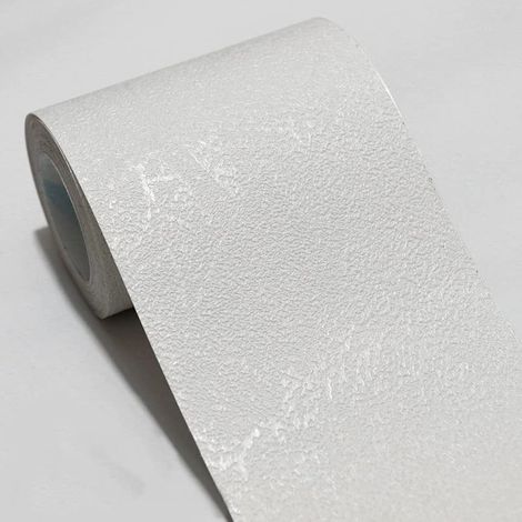 Bordure De Papier Peint Frise Murale Adhesive Bordure Papier Peint Frise Autocollante Pour Cuisine, Salle De Bains, Plafond, Salon, Chambre DéCoration Murale Boue D'Algues Blanches 8cm X 500cm (1/5)