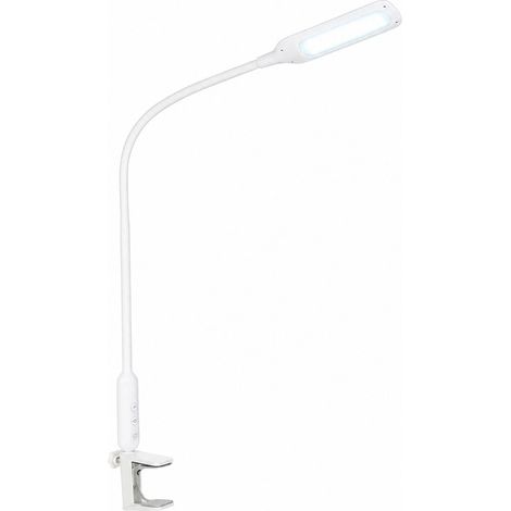 Lampe de table à pince 12 W, commande tactile, 5 modes de couleur et luminosité, minuterie 30 min, bras articulé flexible, protection des yeux, pour bureau à domicile (1/2)