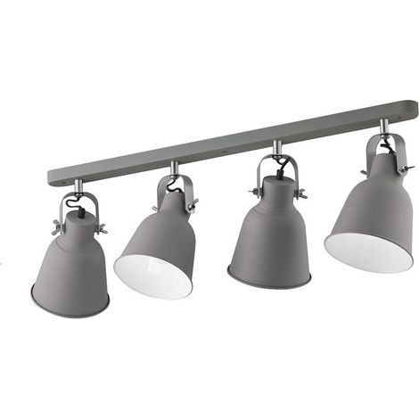 Fan Europe LEGEND Plafón Colgante Barra Recta 4 Luces Gris 36x17,5x16cm (1/2)