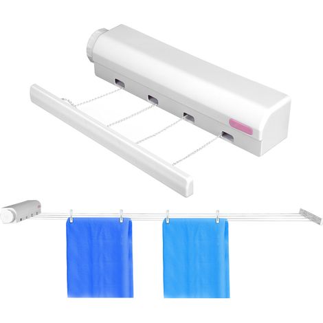 GROOFOO Telescopic Retractable Clothesline Clothes Drying Rope Hanger for Indoor Outdoor SuppliesFour Ropes (1/5)