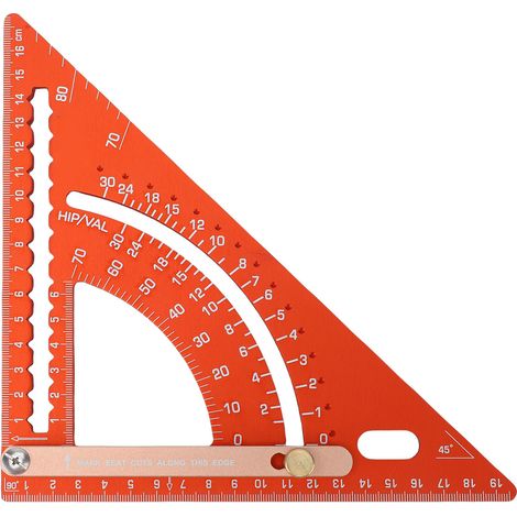 Goniometro Regolabile 0-70° in Lega di Alluminio CNC con Vite di Blocco e Tabella Angoli, Design Elegante e Preciso per Falegnameria e Edilizia (1/5)