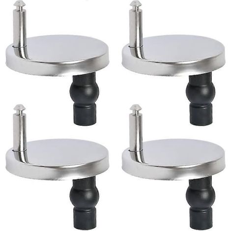 4 charnières universelles pour abattant de toilette, vis de fixation rapide en acier inoxydable, remplacement (1/5)