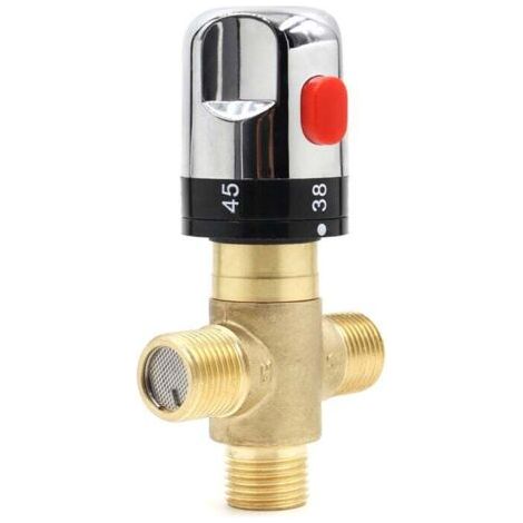 Mitigeur Thermostatique Robinet Salle de Bain Laiton Contrôle Précision Température (1/4)