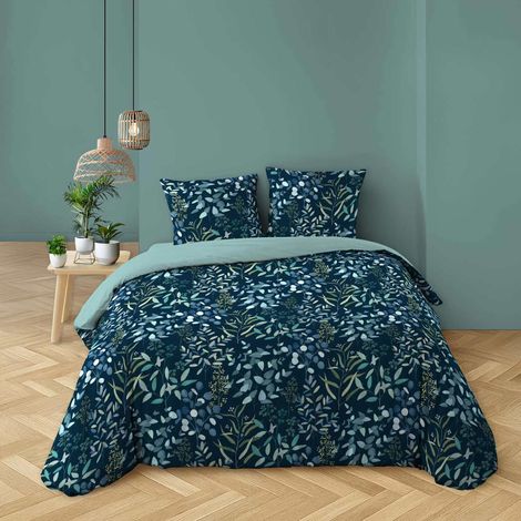 Parure de lit 3 pièces 240 x 220 cm coton 57 fils imprimée allover STACY (1/4)